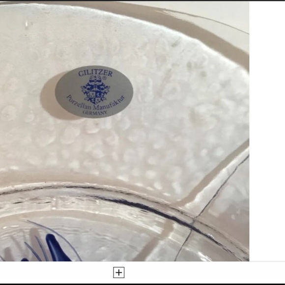 ‼️SORRY PRICE IS FIRM‼️🐟🐠GLITZER GERMAN HAND PAINTED GLASS PLATES🐠🐟 - Picture 4 of 4